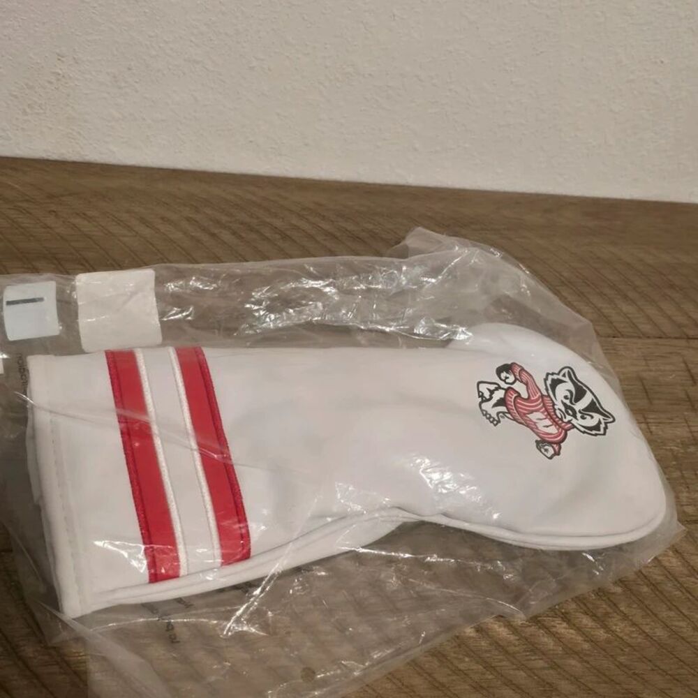 Wisconsin Badgers Golf Club Headcover White Red NCAA New in Package